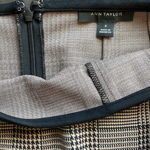 Ann Taylor Faux Wrap Plaid Skirt - Picture 3 of 5